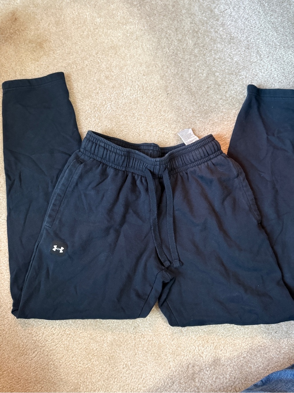 Under Armour Black Fleece Sweatpants with Logo
